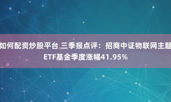 如何配资炒股平台 三季报点评:招商中证物联网主题ETF基金季度涨幅41.95%