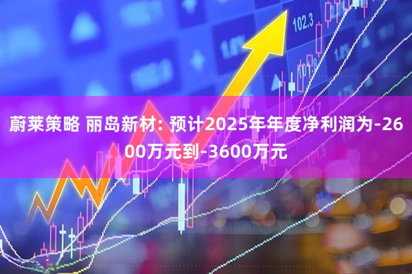 蔚莱策略 丽岛新材: 预计2025年年度净利润为-2600万元到-3600万元